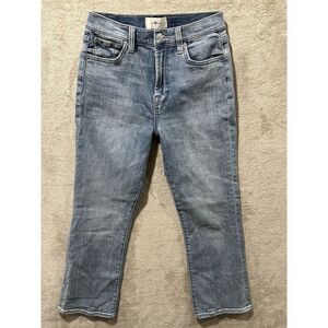 7 For All Mankind Size 27 High‎ Waist Slim Kick Ankle Length Jeans Stretch Denim